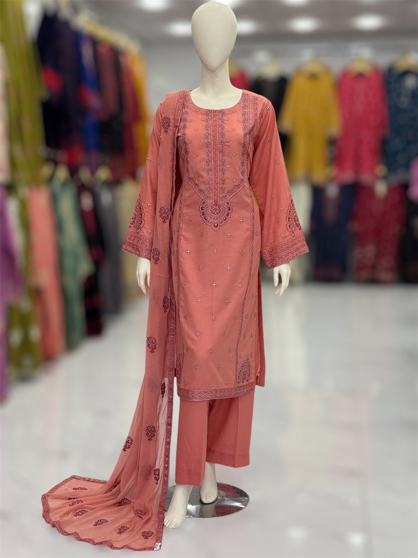 Mortaj Peach 92-B | Stitched | 3 Piece