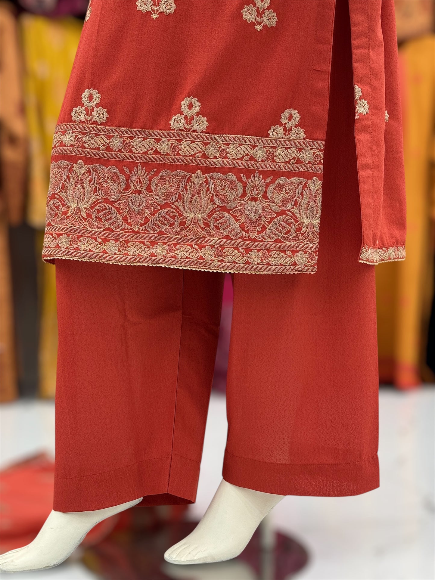 Blossom Rust 91-A | Stitched | 3 Piece