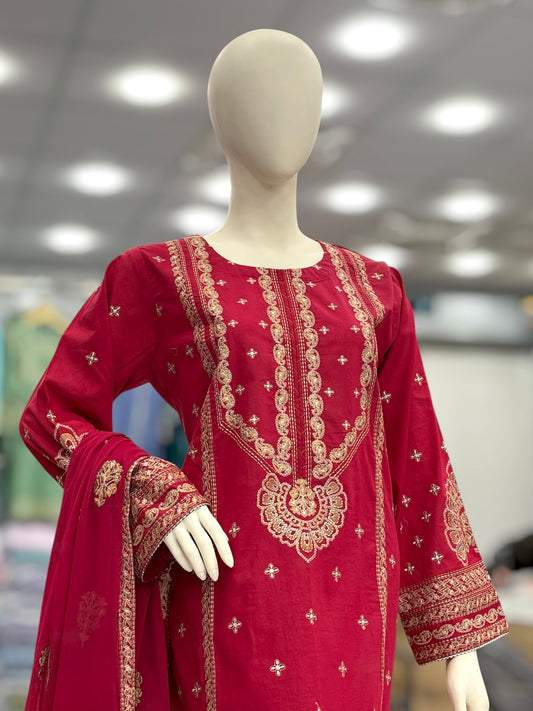Mortaj Exclusive Lawn L81-A | Stitched | 3 Piece