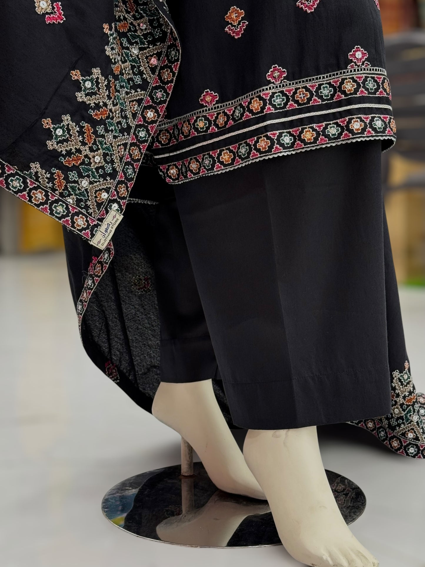 Sequence Embroidered Black-115 | Stitched | 3 Piece