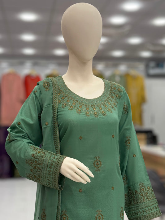 Sun Shine Lawn Karandi K45-A | Stitched | 3 Piece