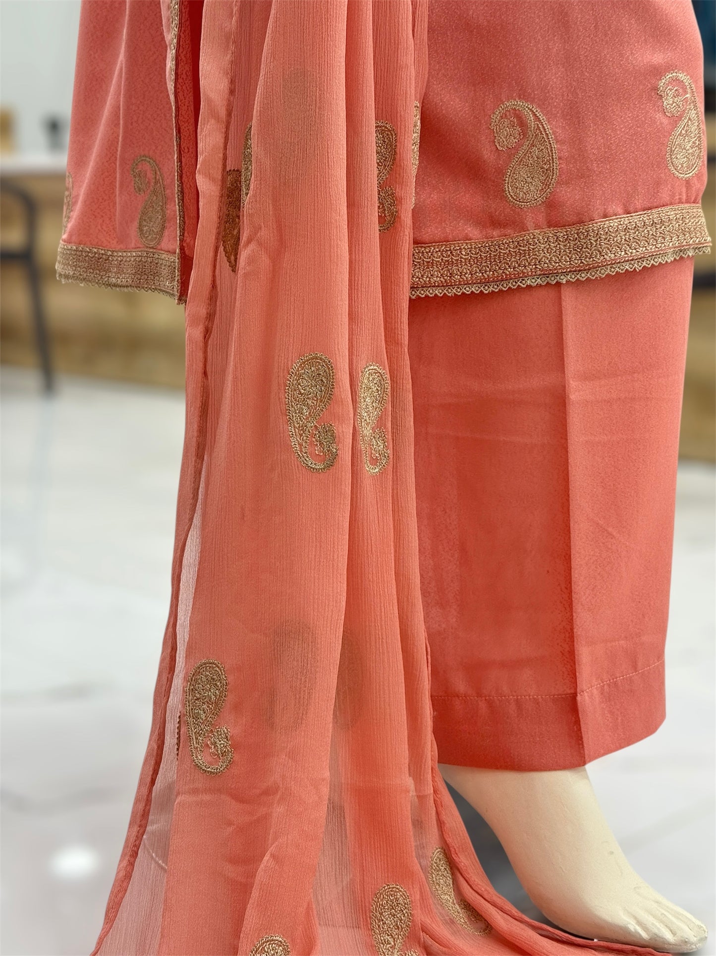 Fusion Peach 88-D | Stitched | 3 Piece