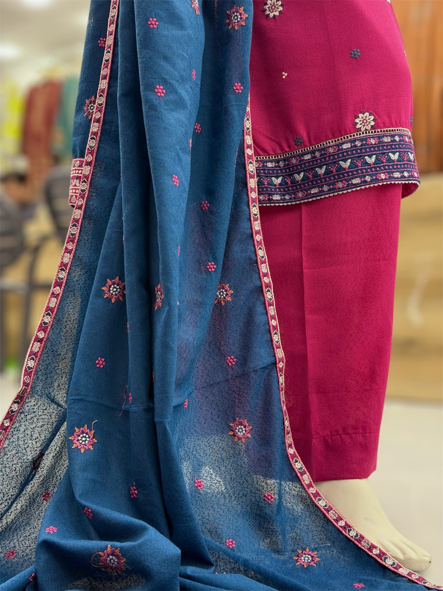 Gulnar Pink Karandi | 58-A | 3 Piece | Stitched