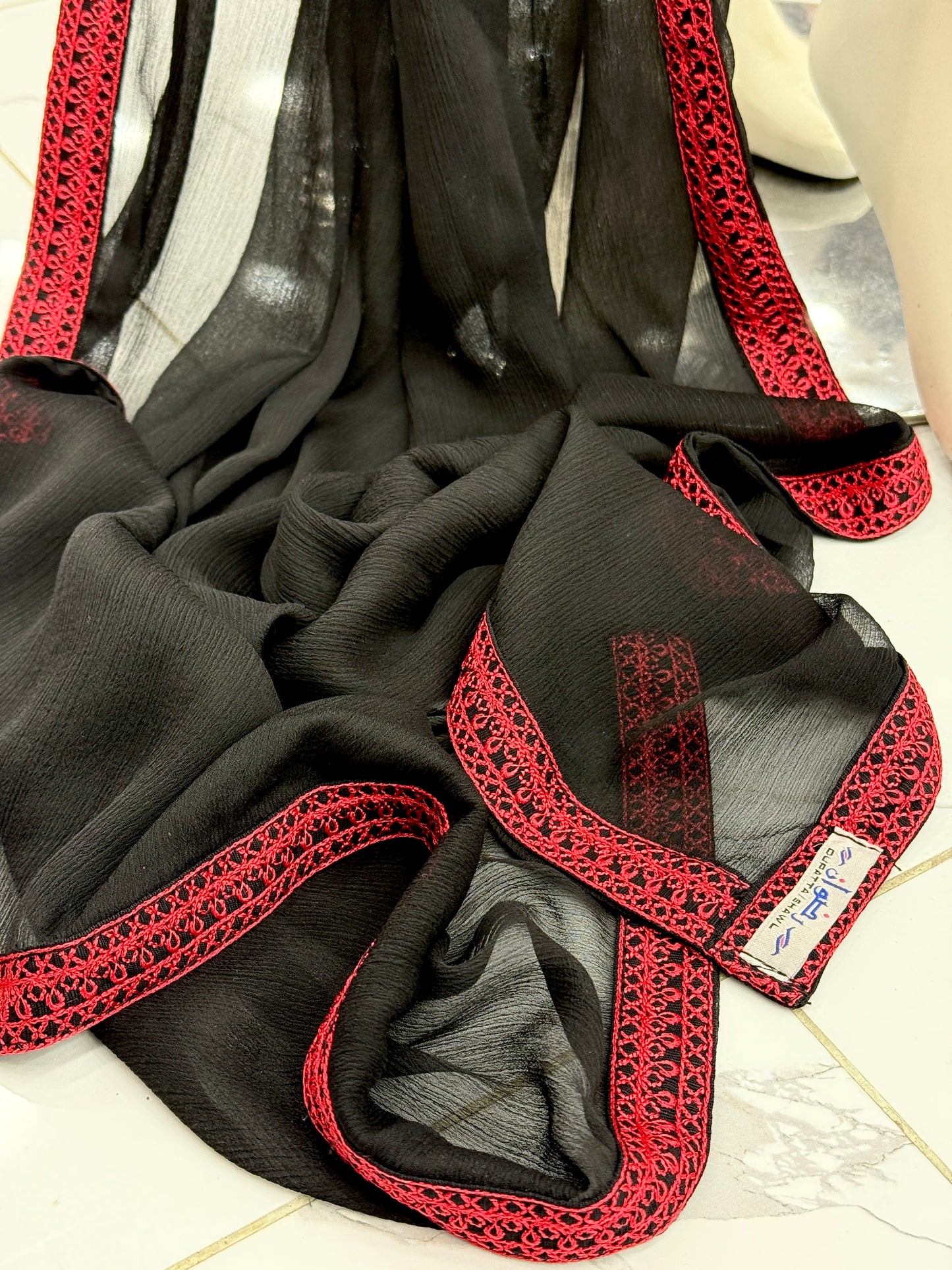 The Ethnic Black&Red Special 94-B | Khaddar | Stitched