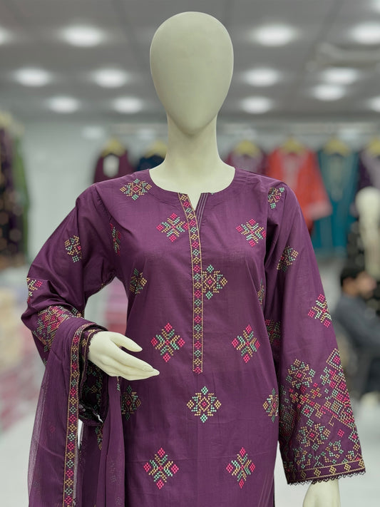 Swati Exclusive Lawn L88-A | Stitched | 3 Piece