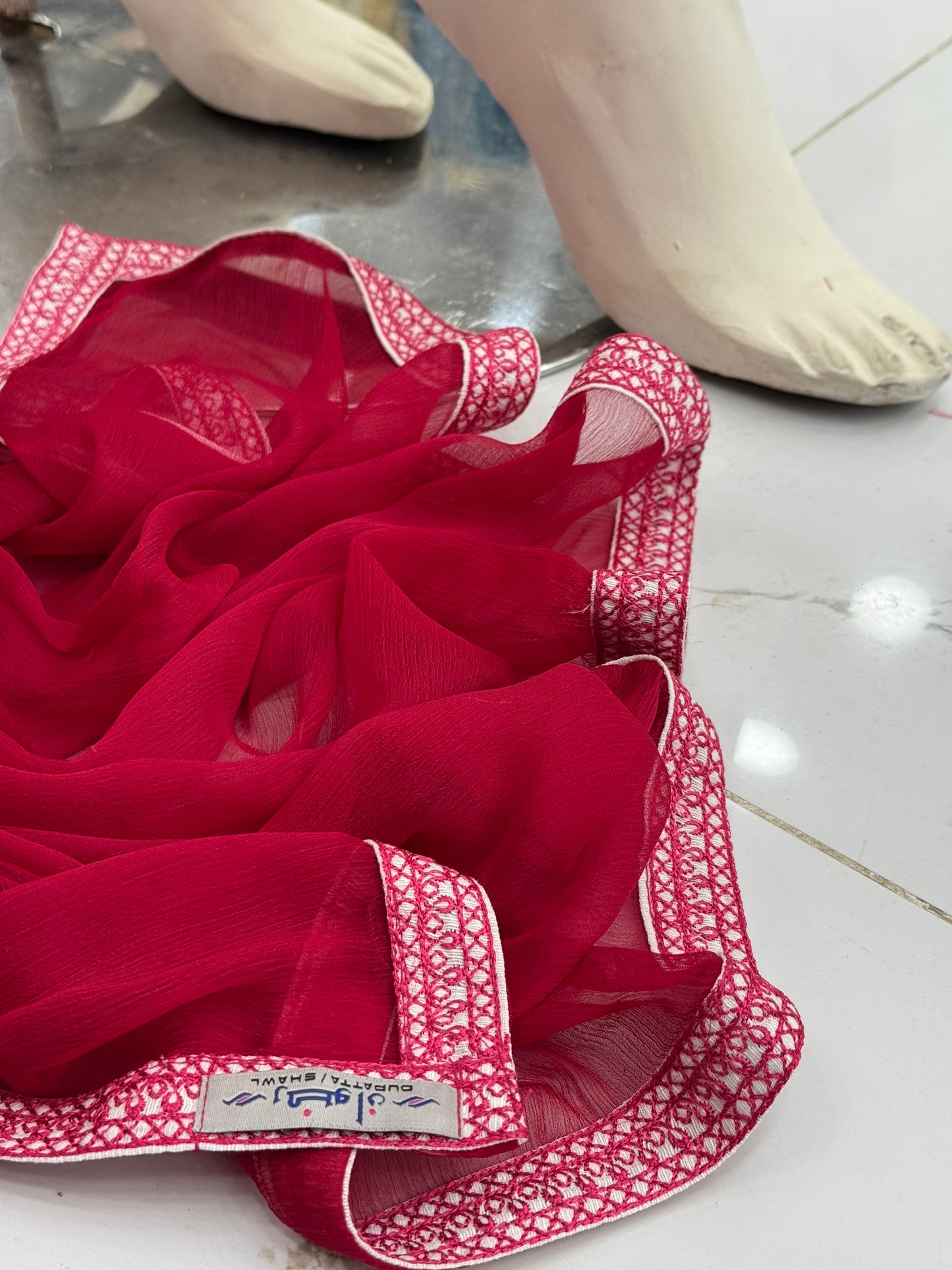 The Ethnic White&Pink Special 94-C | Khaddar | Stitched