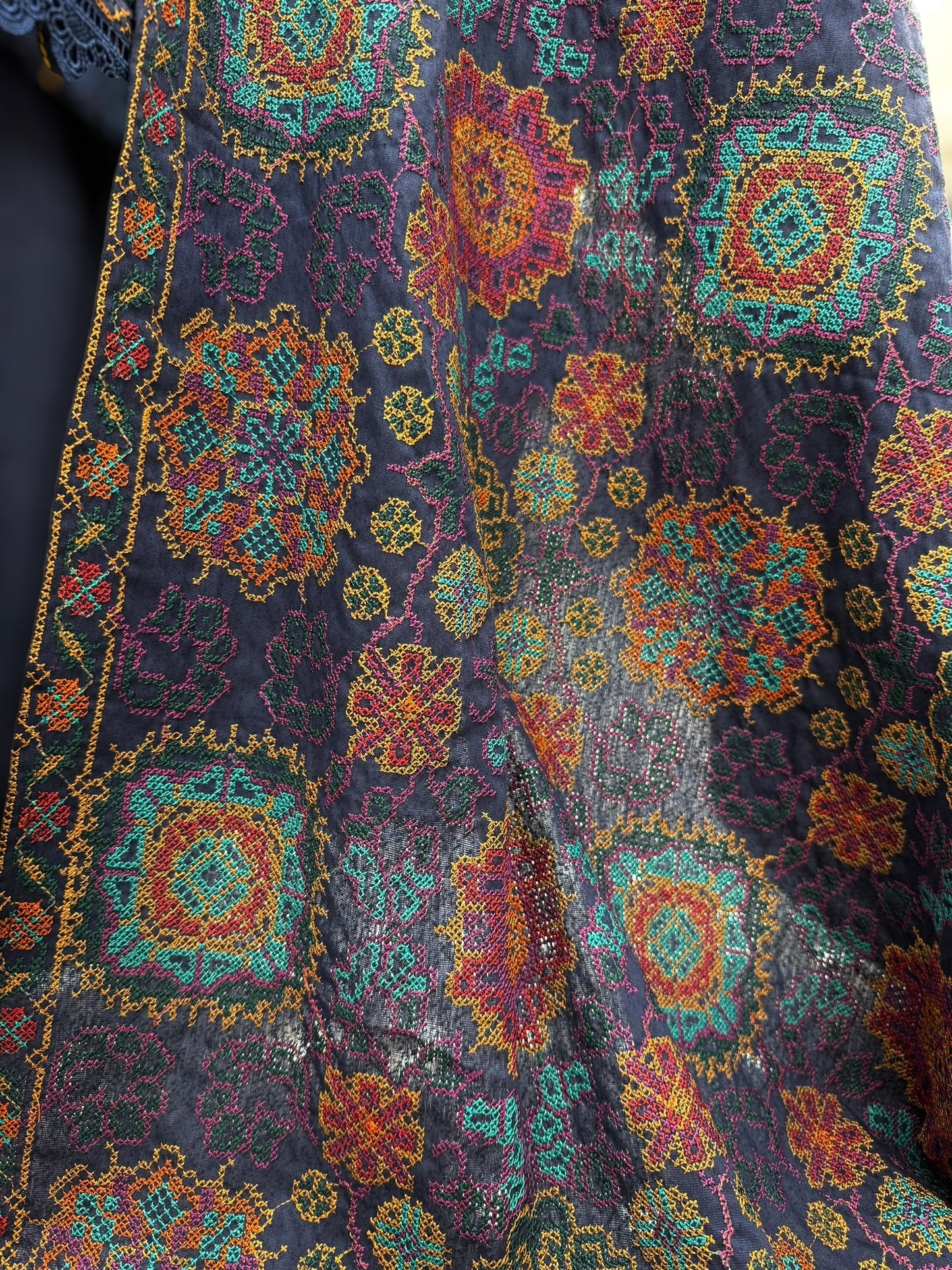 Embroidered Dark Blue RC-503-A | 3 Piece | Stitched