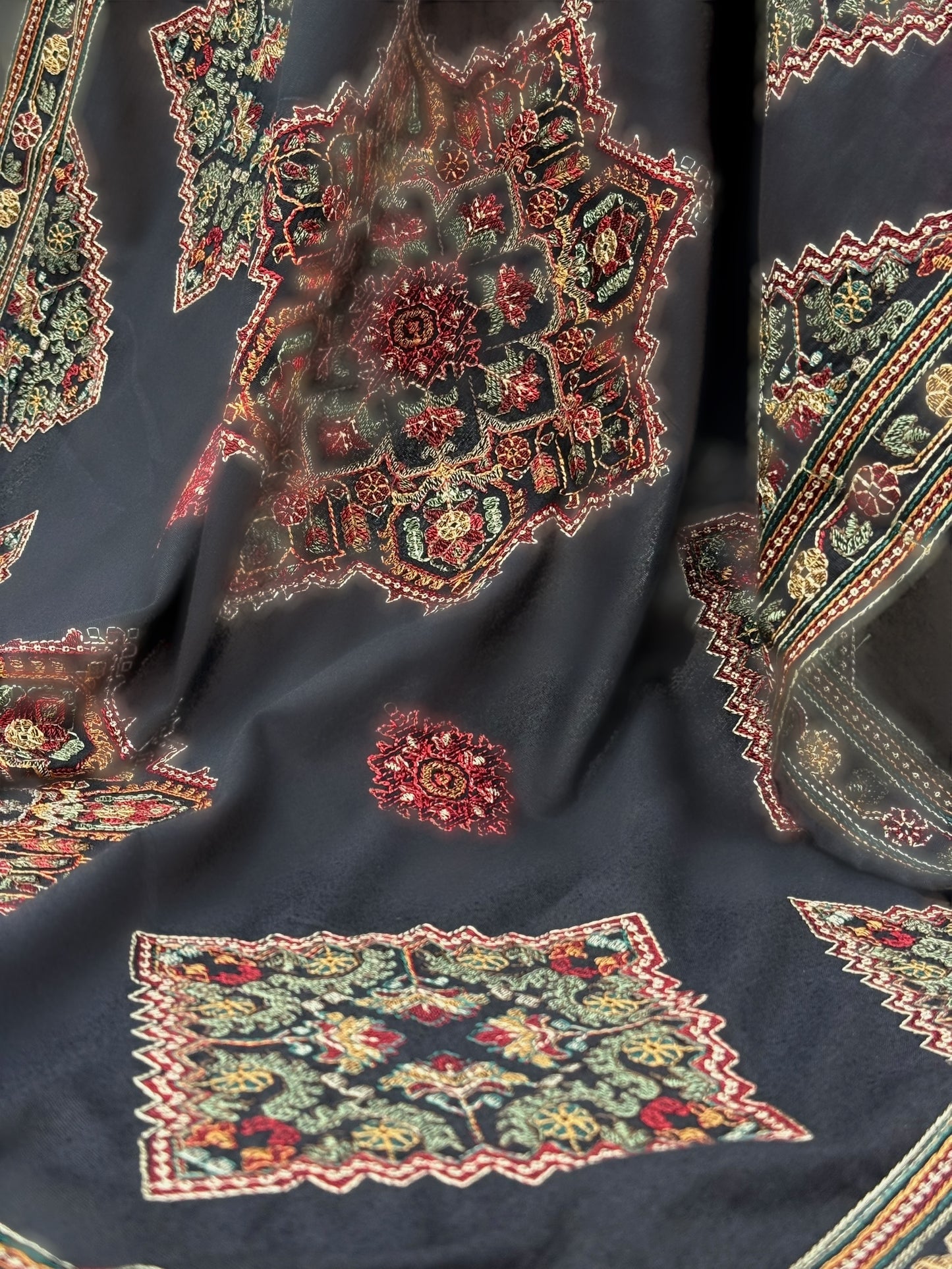 Embroidered Black RC-502-B | 3 Piece | Stitched