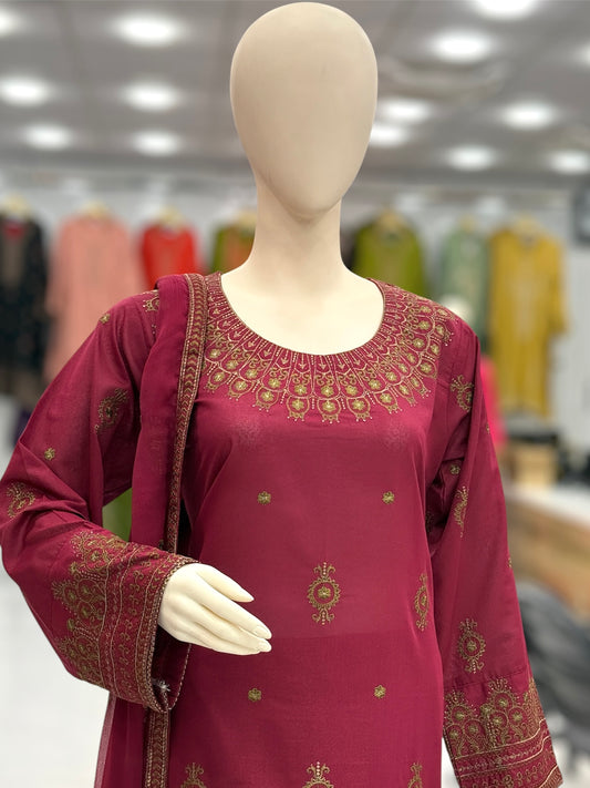 Sun Shine Lawn Karandi K45-B | Stitched | 3 Piece