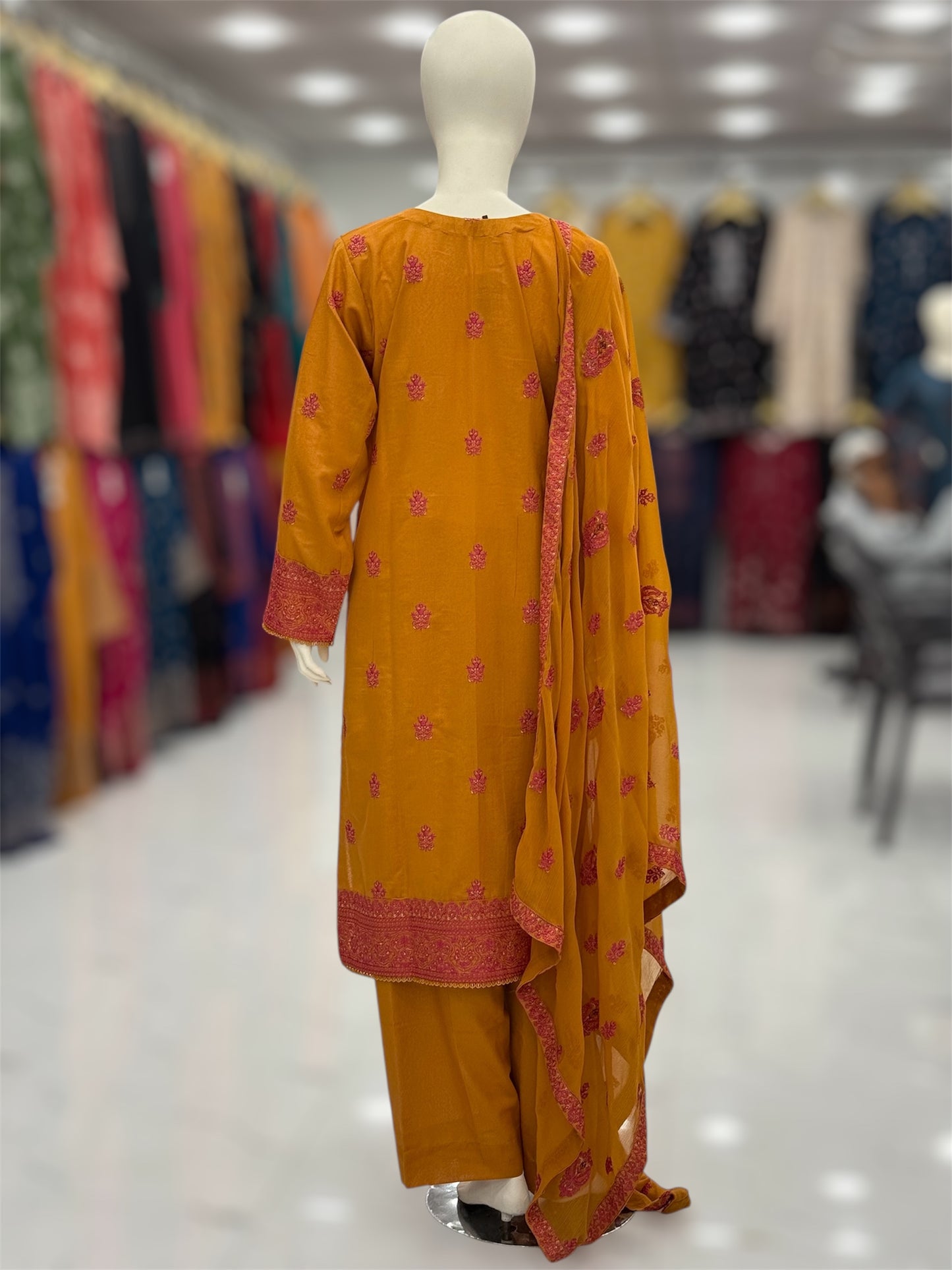 Bahar-e-subh Mustard 87-B | Stitched | 3 Piece