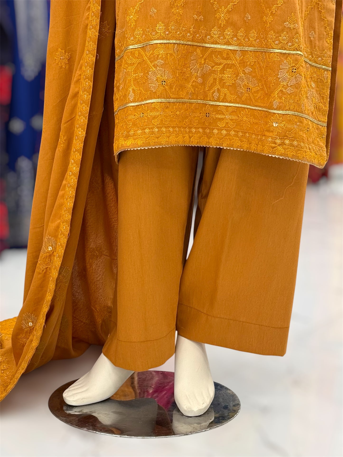 Golden Era Embroidered Mustard | GE-57B | 3 Piece | Stitched