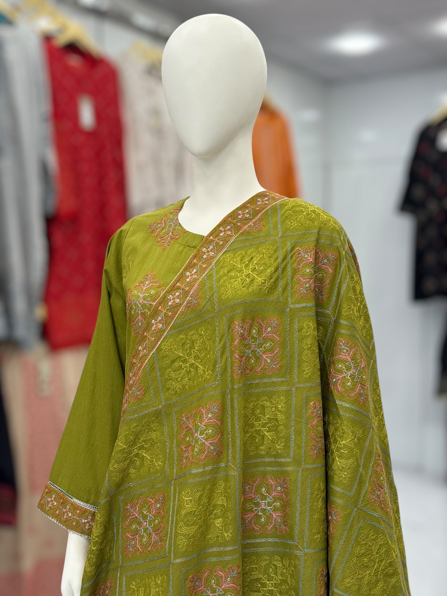 Embroidered Mehendi RC-501-A | 3 Piece | Stitched