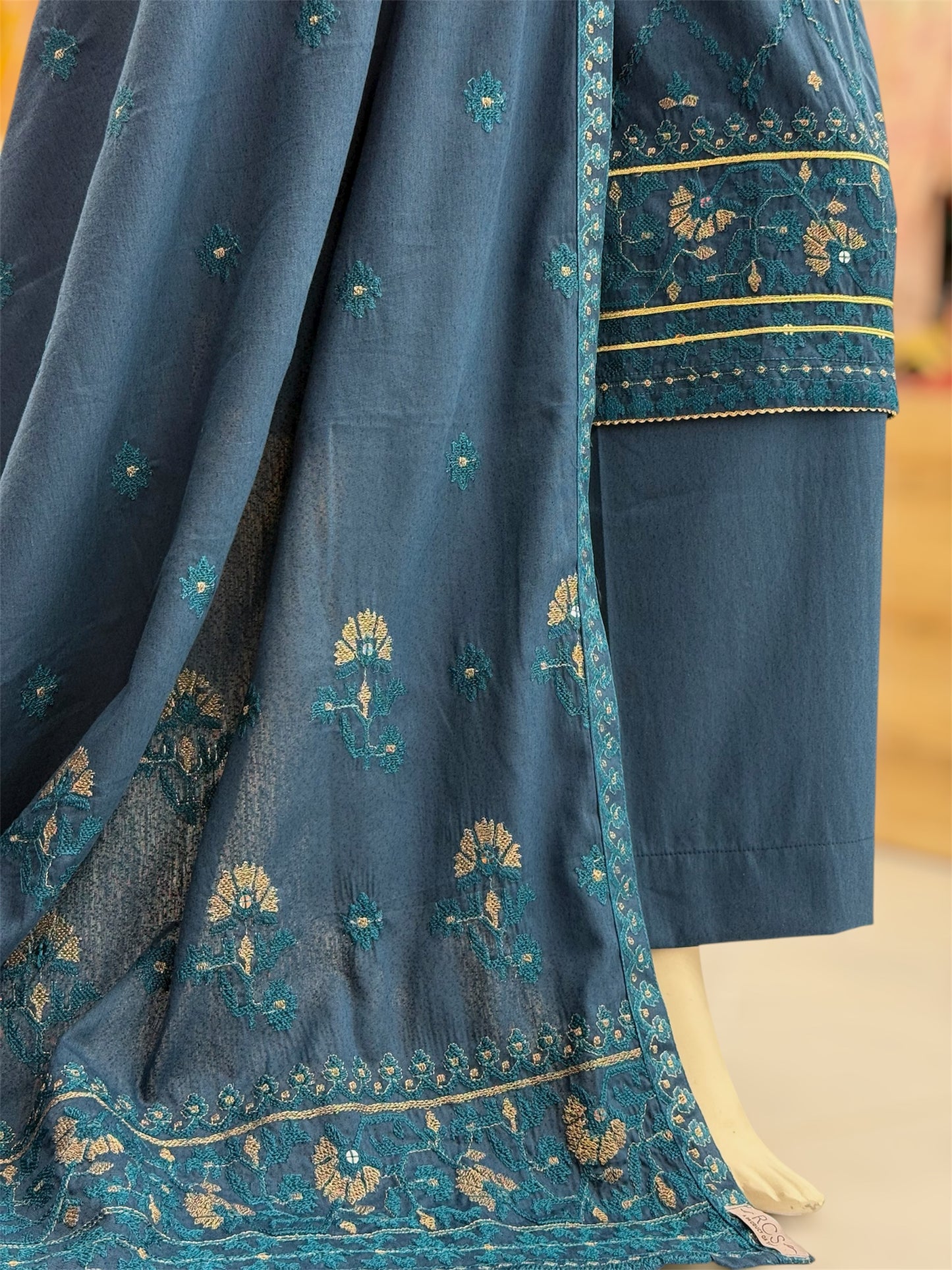 Golden Era Embroidered Zinc | GE-57A | 3 Piece | Stitched