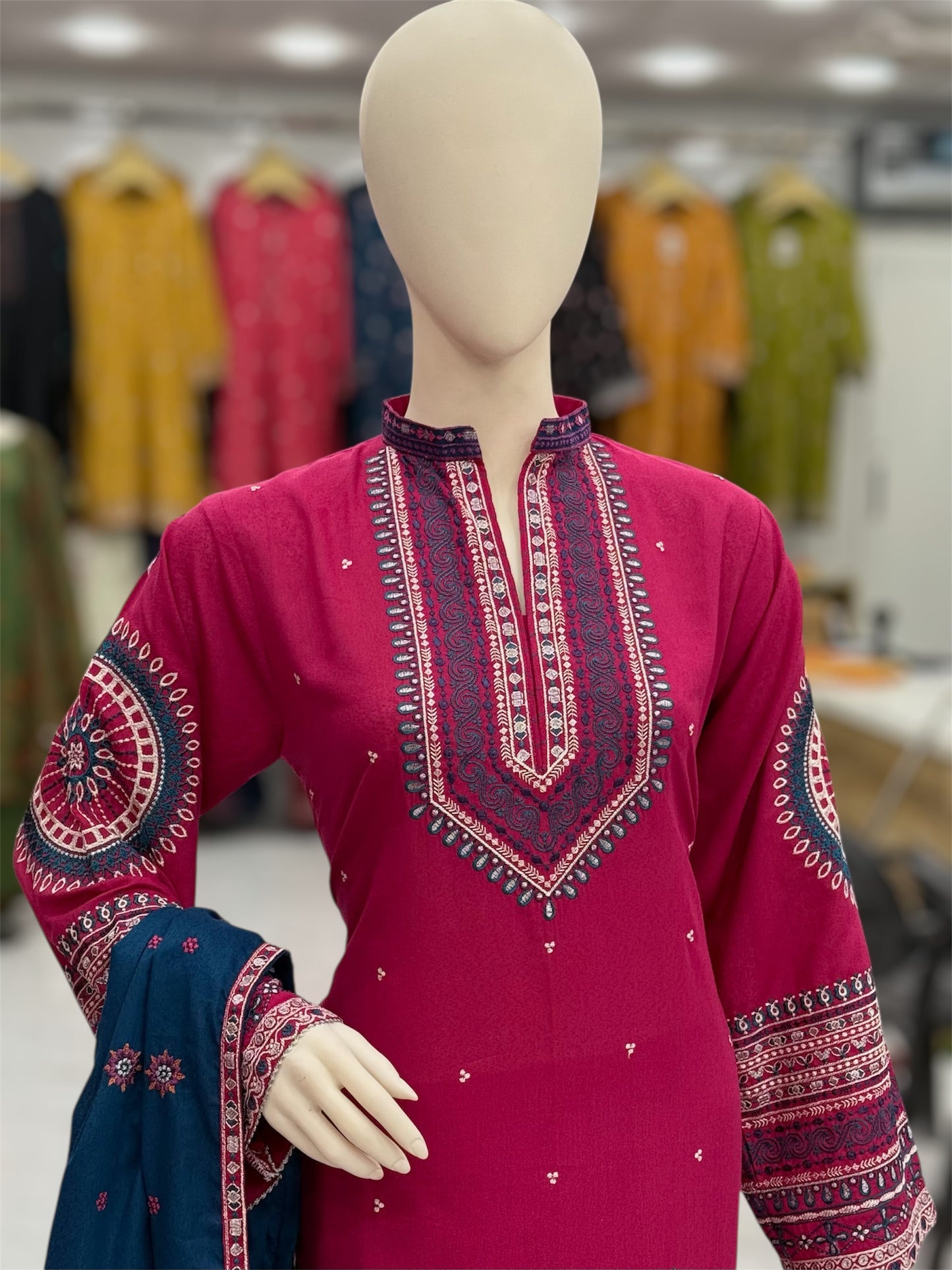 Gulnar Pink Karandi | 58-A | 3 Piece | Stitched