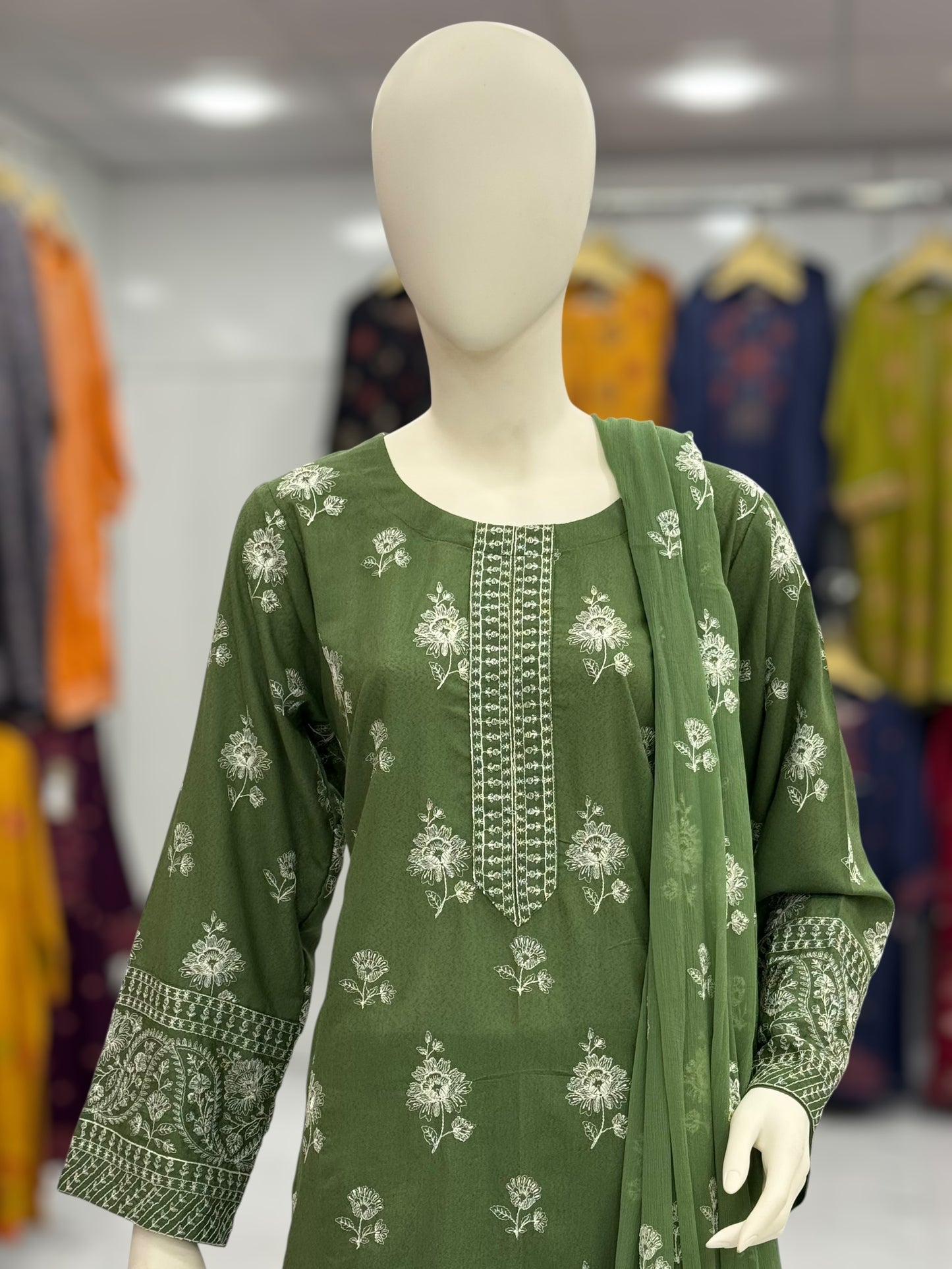 Embroidered Pista CHL-86C | 3 Piece | Stitched