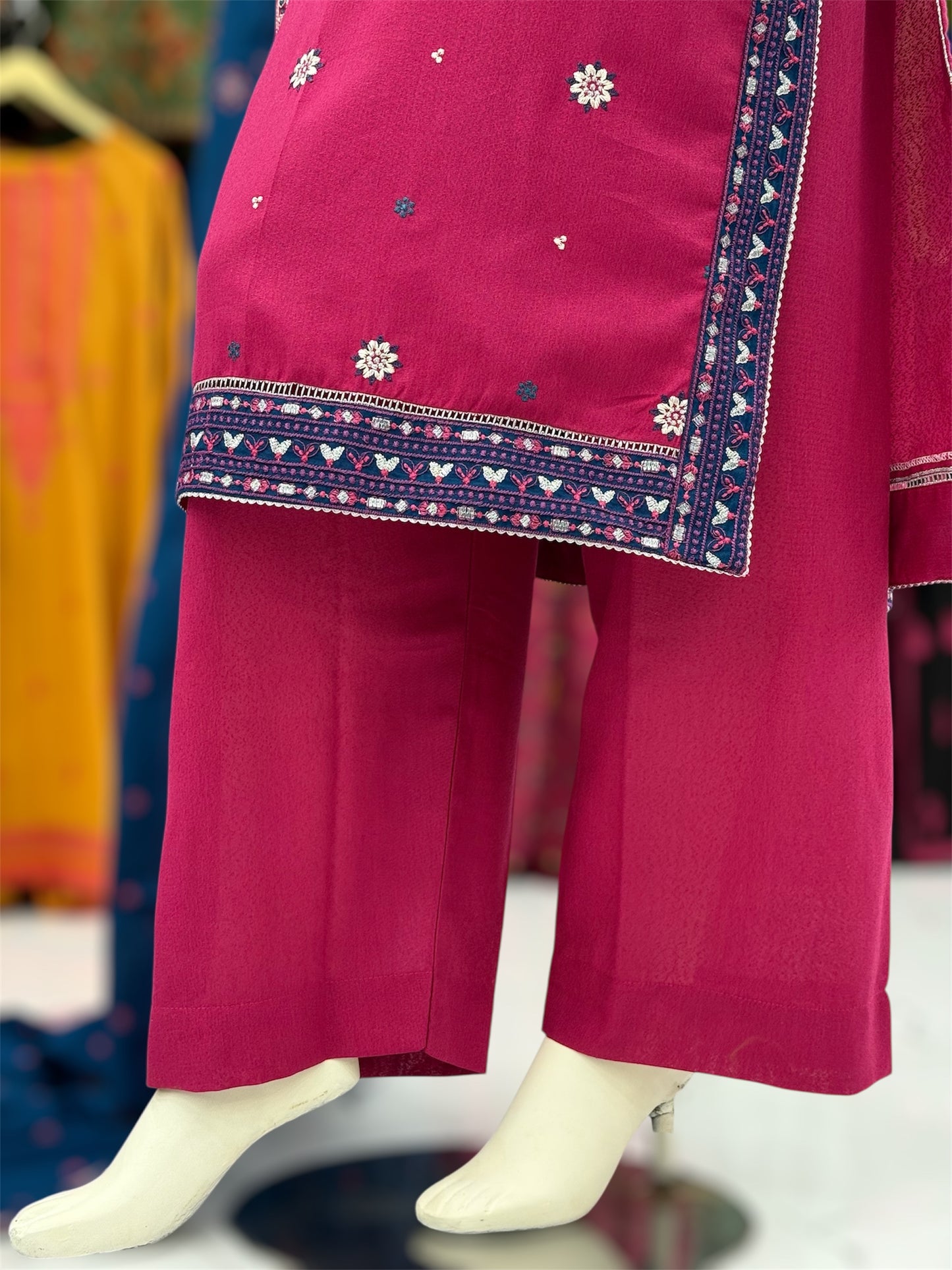 Gulnar Pink Karandi | 58-A | 3 Piece | Stitched