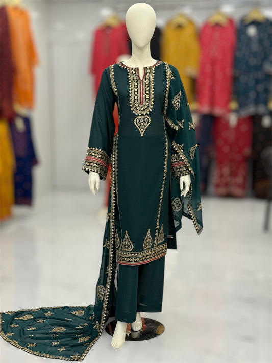 Golden Threads Mongia Karandi 89-B | Stitched | 3 Piece