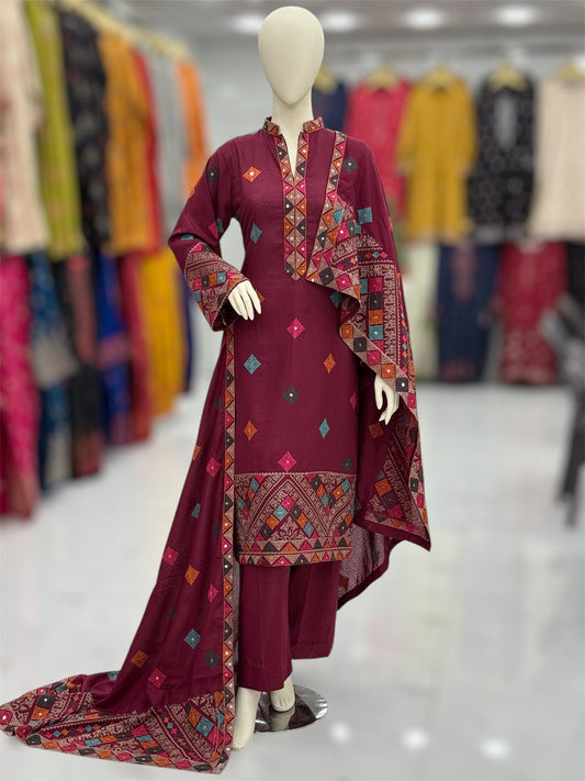 Magical Square Marjanda| MS-56A | 3 Piece | Stitched