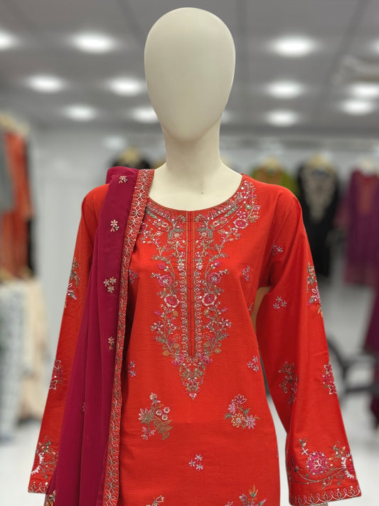 Gulrang 215-B | Khaddar | Stitched