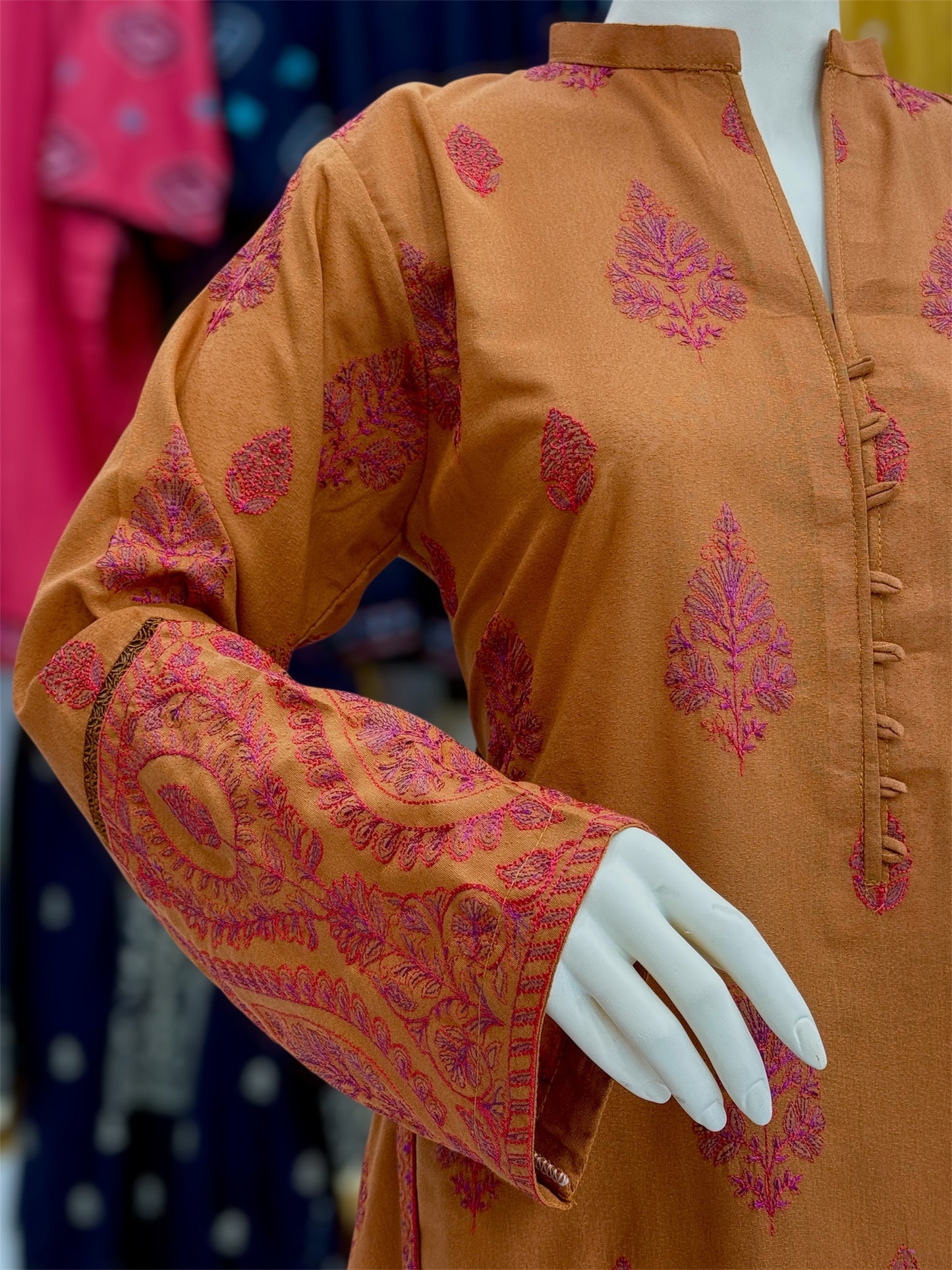 Amber Heritage Beige Embroiderd Karandi | 59-B | 3 Piece | Stitched