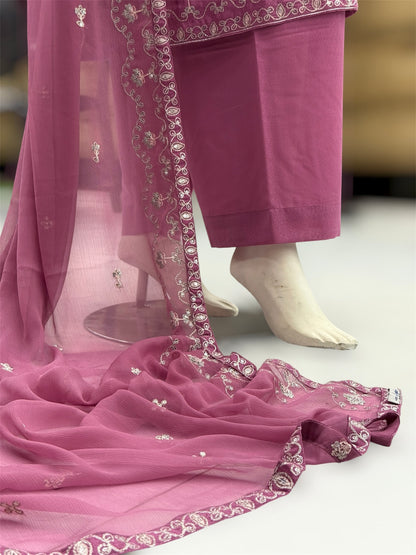 Nazneen Lawn Karandi K165-B | Stitched | 3 Piece