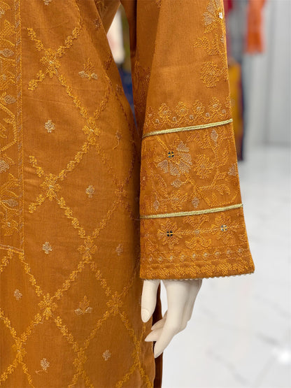 Golden Era Embroidered Mustard | GE-57B | 3 Piece | Stitched