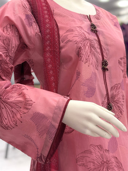 Dusty Rose Exclusive Lawn L91-A | Stitched | 3 Piece