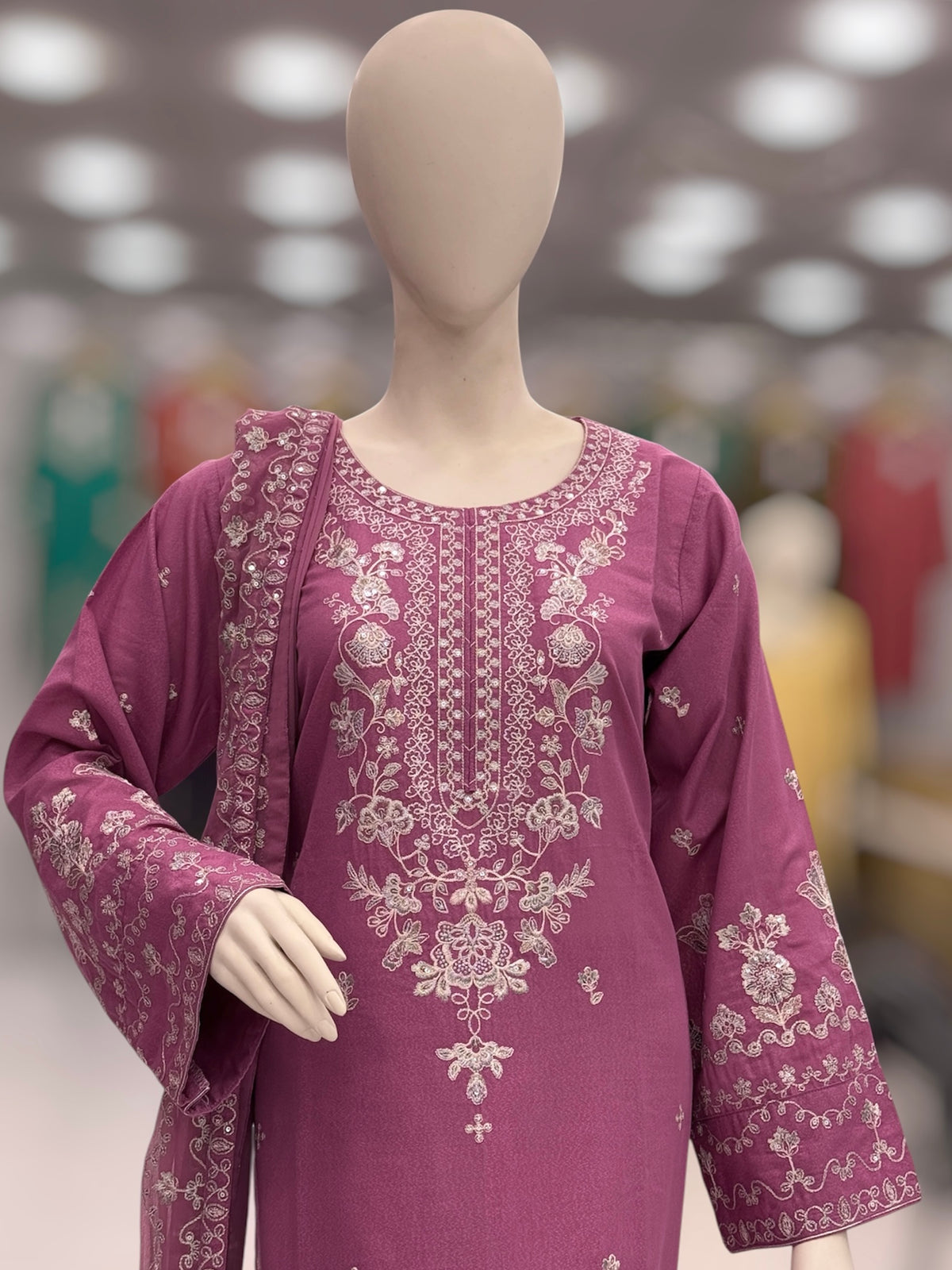 Nazneen Lawn Karandi K165-B | Stitched | 3 Piece