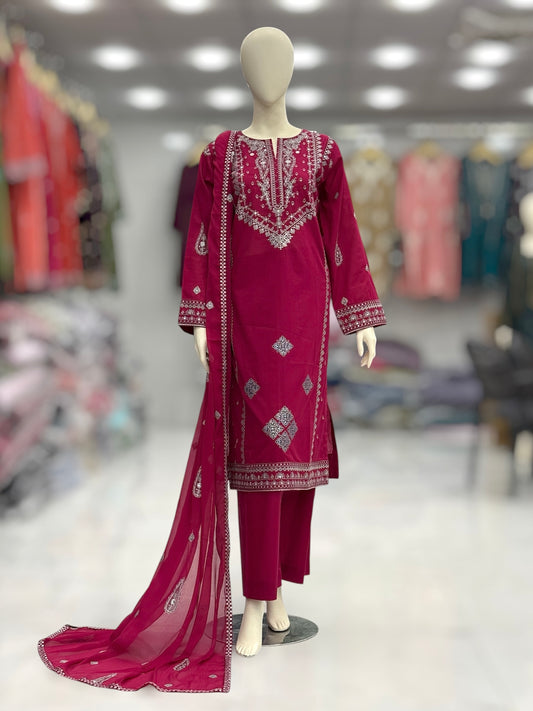 Majestic Exclusive Lawn L83-A | Stitched | 3 Piece