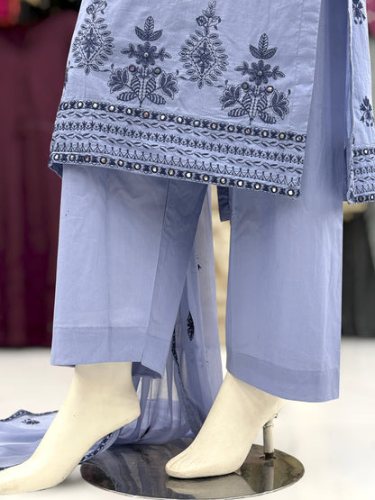 Mirror White Exclusive Lawn L98-B | Stitched | 3 Piece