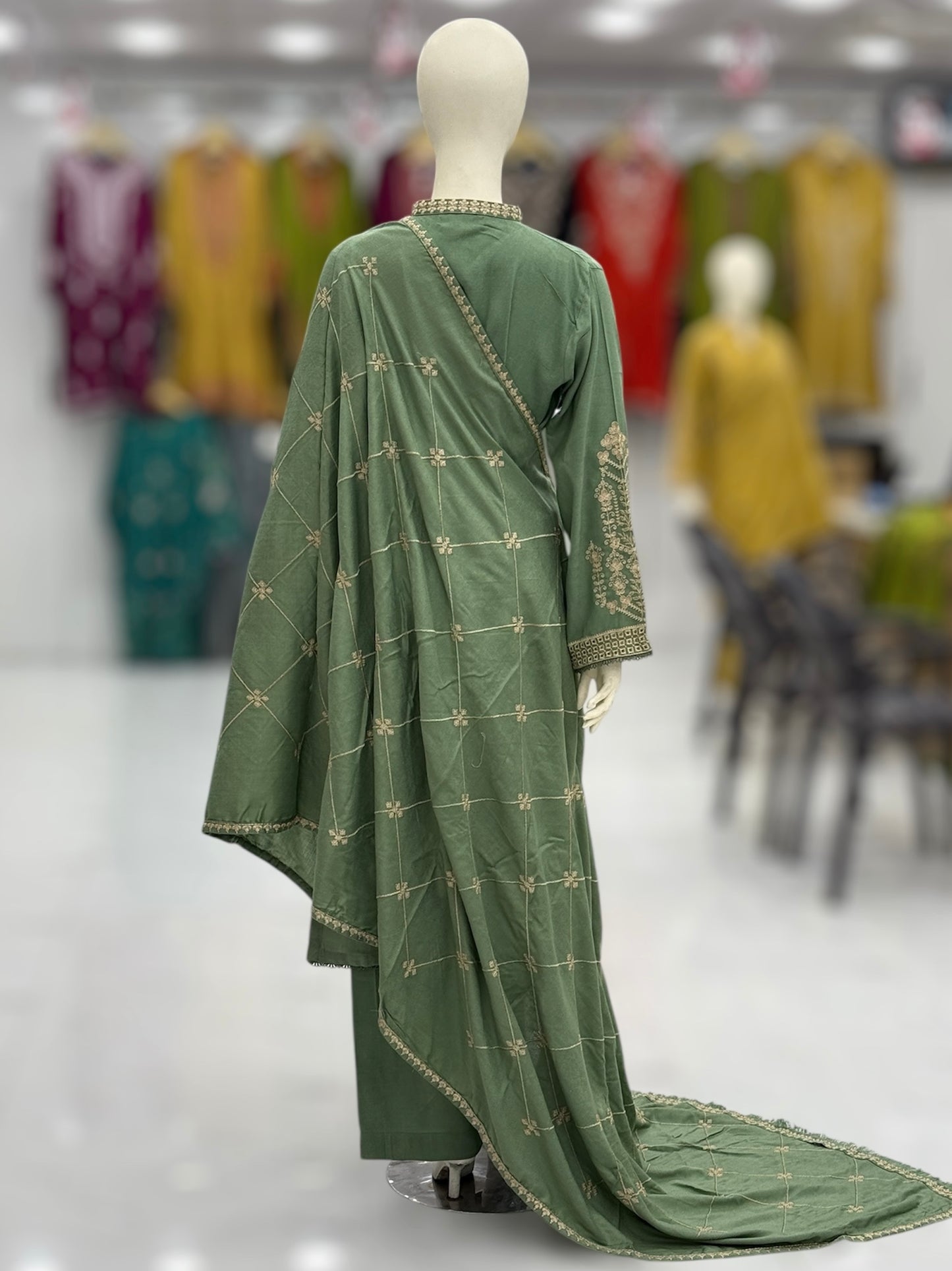 Crown Leather Peach 212-A | Stitched | 3 Piece