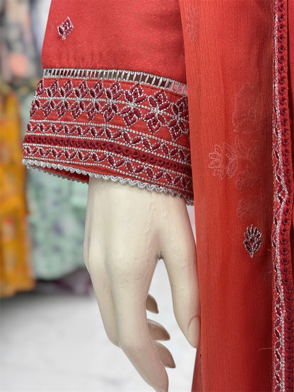 Sona Chandi Lawn Karandi K59-C | Stitched | 3 Piece