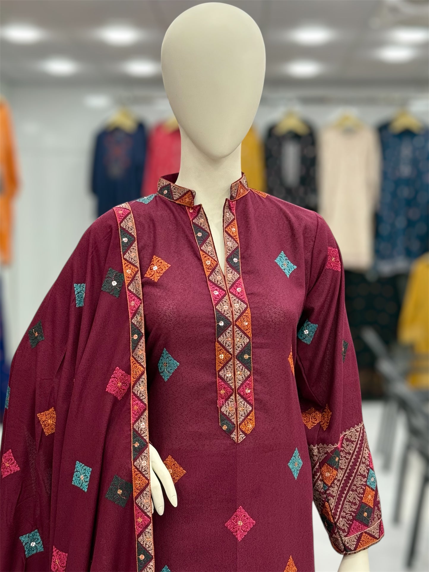 Magical Square Marjanda| MS-56A | 3 Piece | Stitched