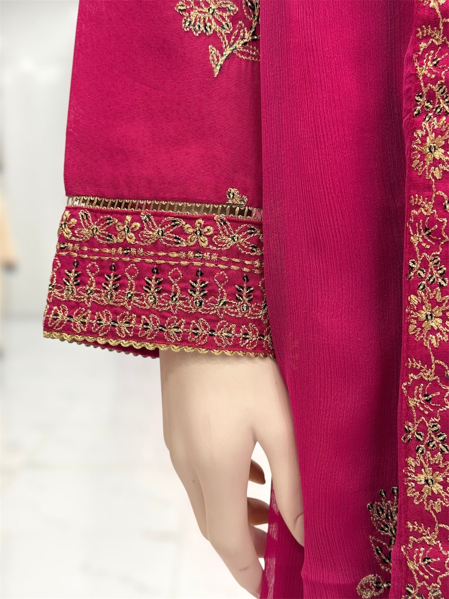 Meher-e-Zari  Lawn Karandi K48-B | Stitched | 3 Piece
