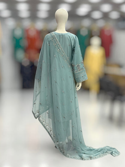 Nazneen Lawn Karandi K165-A | Stitched | 3 Piece