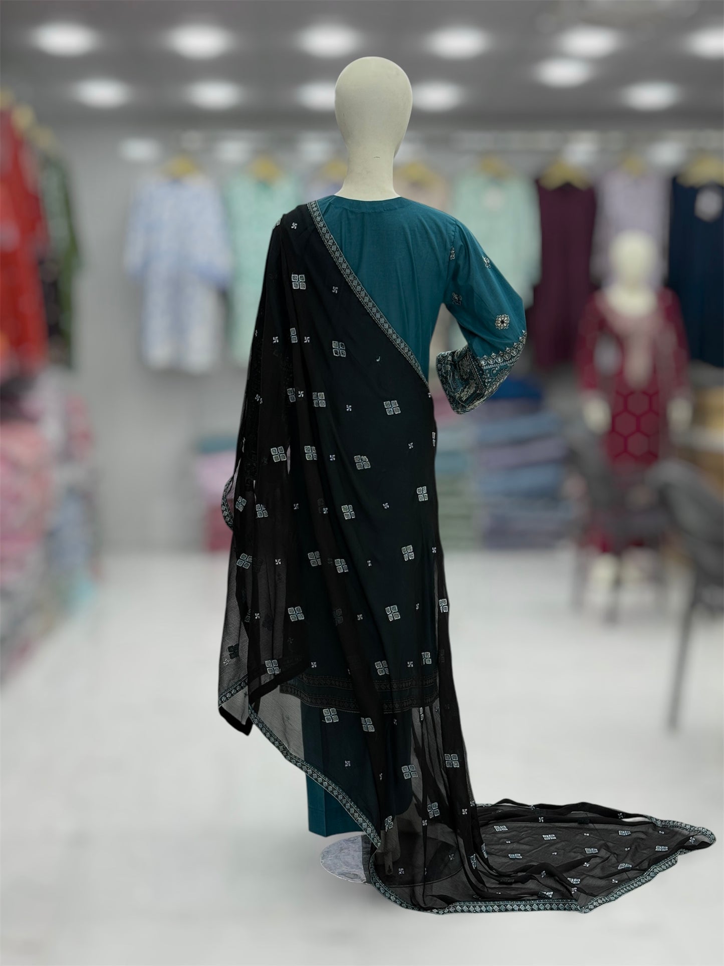 Coral Black Exclusive Lawn L74-A | Stitched | 3 Piece