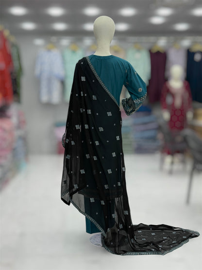 Coral Black Exclusive Lawn L74-A | Stitched | 3 Piece