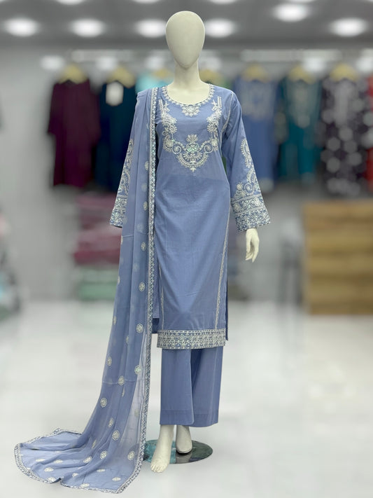 Taj Mahal Exclusive Lawn L77-E | Stitched | 3 Piece