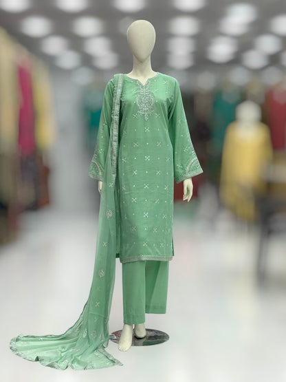 Glitter Mist Lawn Karandi K164-A | Stitched | 3 Piece
