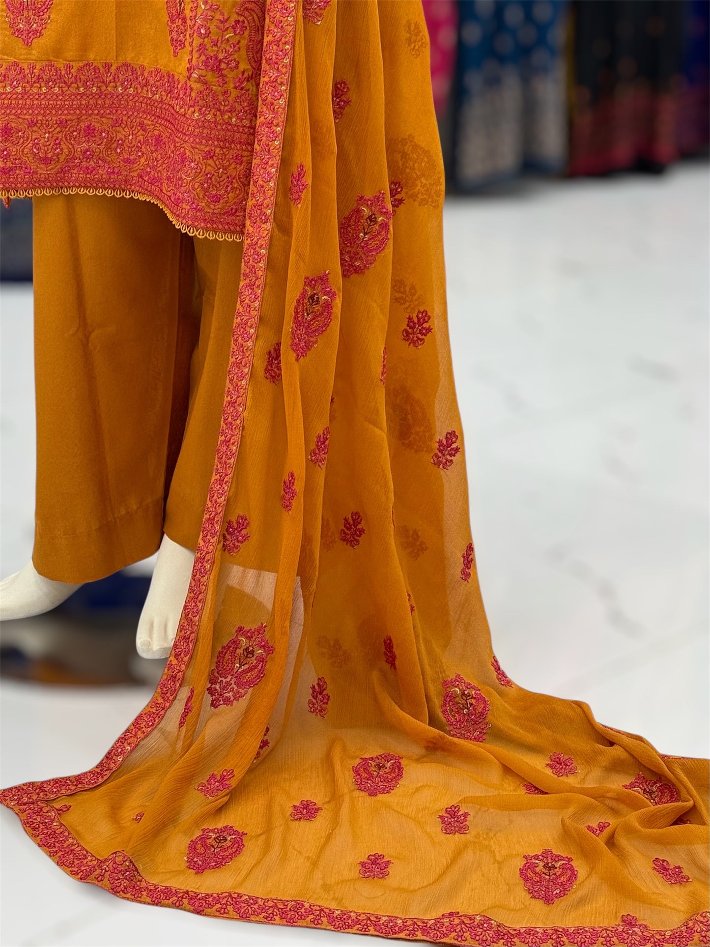 Bahar-e-subh Mustard 87-B | Stitched | 3 Piece