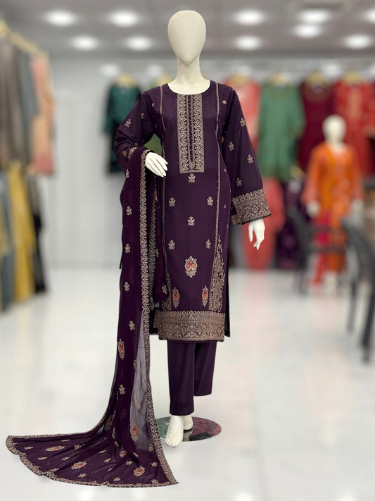 Bahar-e-subh Lawn Karandi K51-A | Stitched | 3 Piece