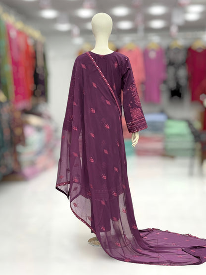 Mirror White Exclusive Lawn L98-A | Stitched | 3 Piece