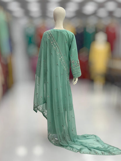 Nazneen Lawn Karandi K165-C | Stitched | 3 Piece