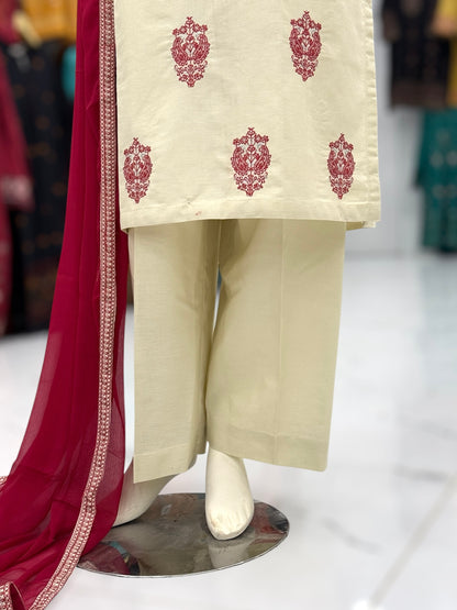 The Ethnic Skin&Pink 93-E | Khaddar | Stitched