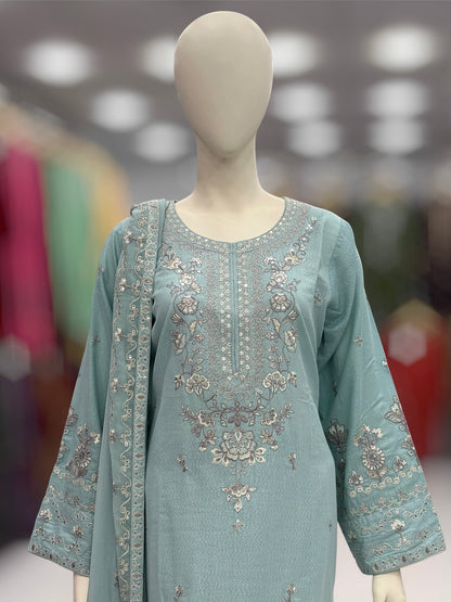 Nazneen Lawn Karandi K165-A | Stitched | 3 Piece
