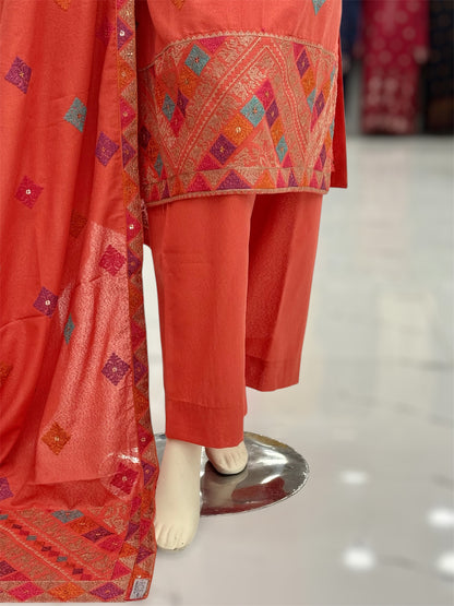 Magical Square Orange | MS-56C | 3 Piece | Stitched