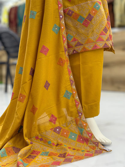 Magical Square Yellow| MS-56B | 3 Piece | Stitched