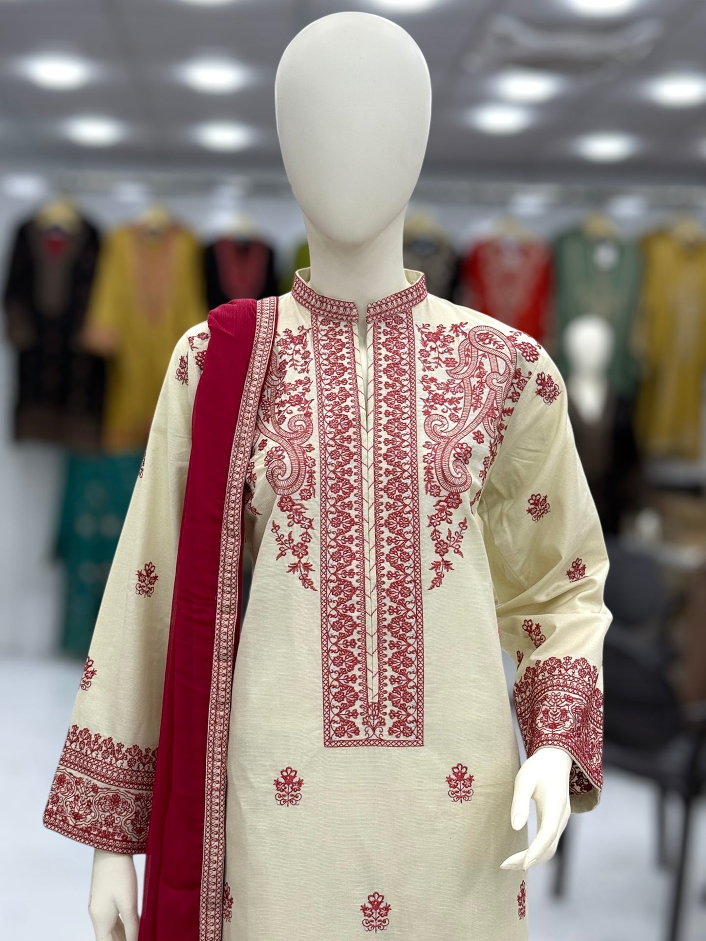 The Ethnic Skin&Pink 93-E | Khaddar | Stitched