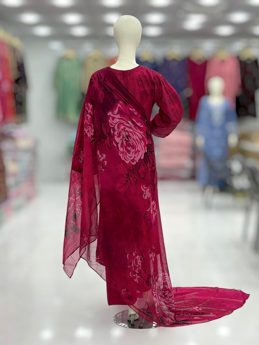 Black Leaf Exclusive Lawn L92-A | Stitched | 3 Piece