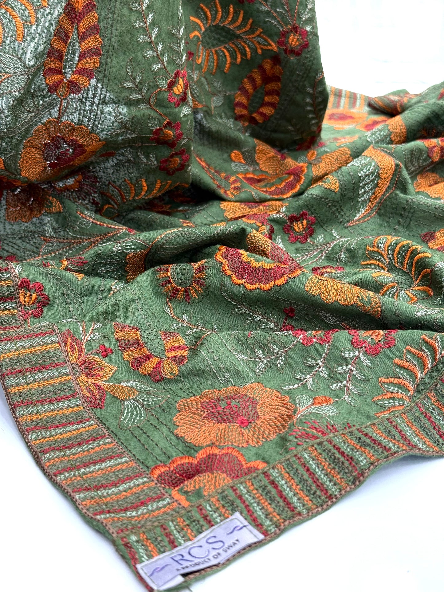 Embroidered Mehendi | HE-25C | 3 Piece | Stitched